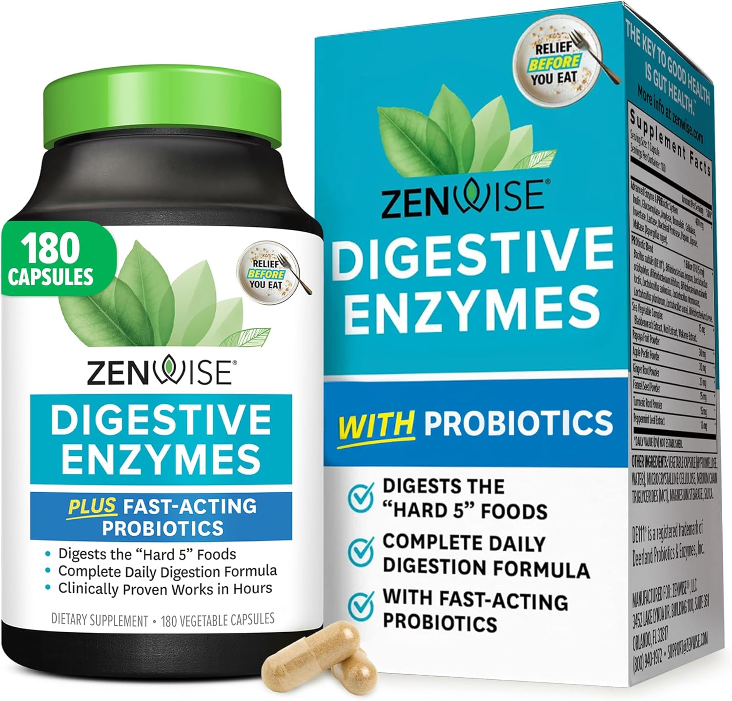Digestive enzyme supplement bottle